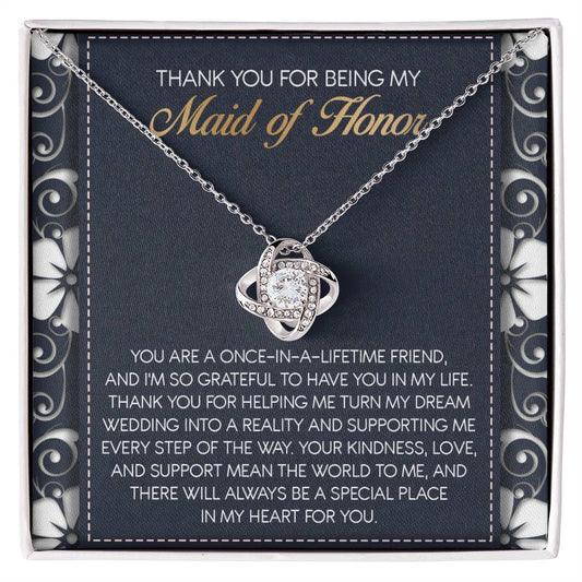 Dama de honor - Mundo para mí - Collar con nudo de amor