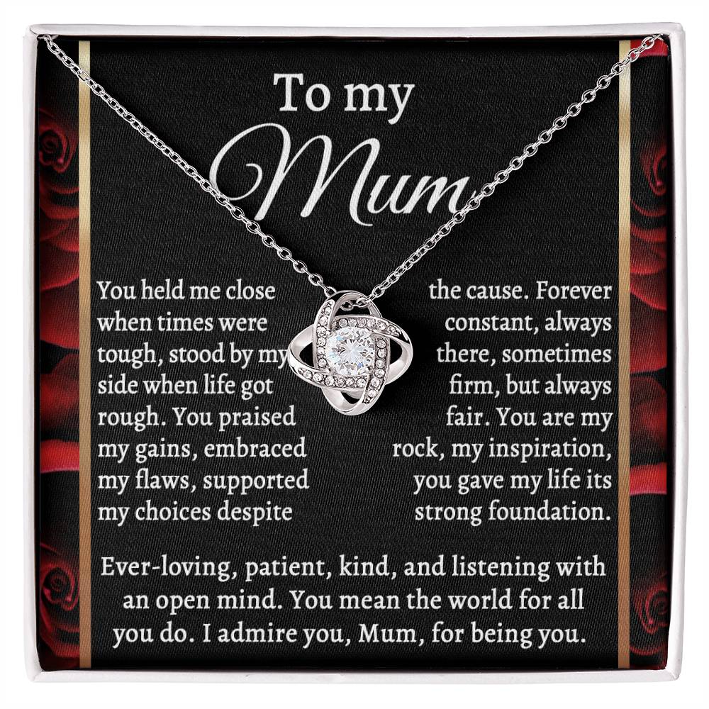 Mom - By My Side - Love Knot Necklace