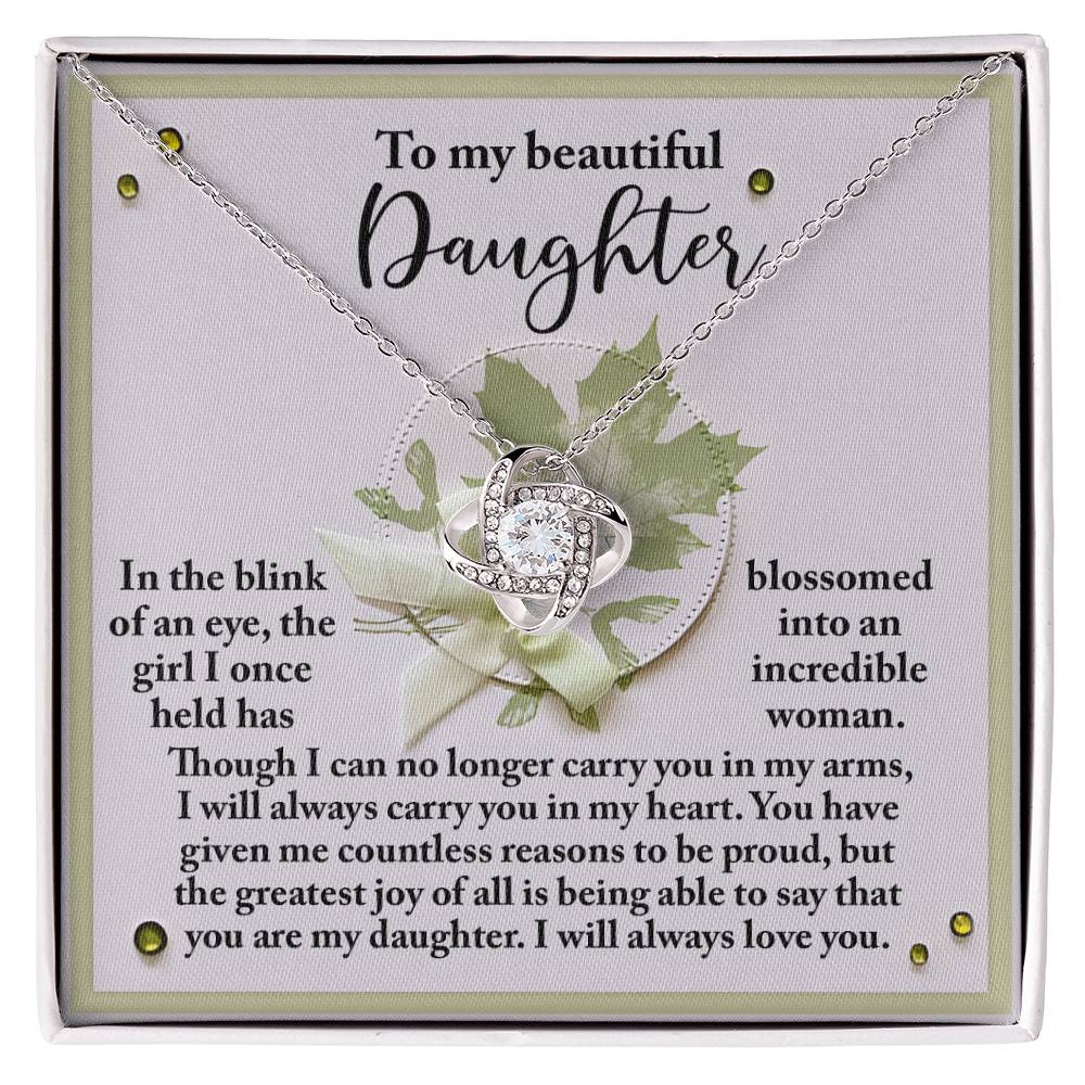 Daughter - Incredible Woman - Love Knot Necklace