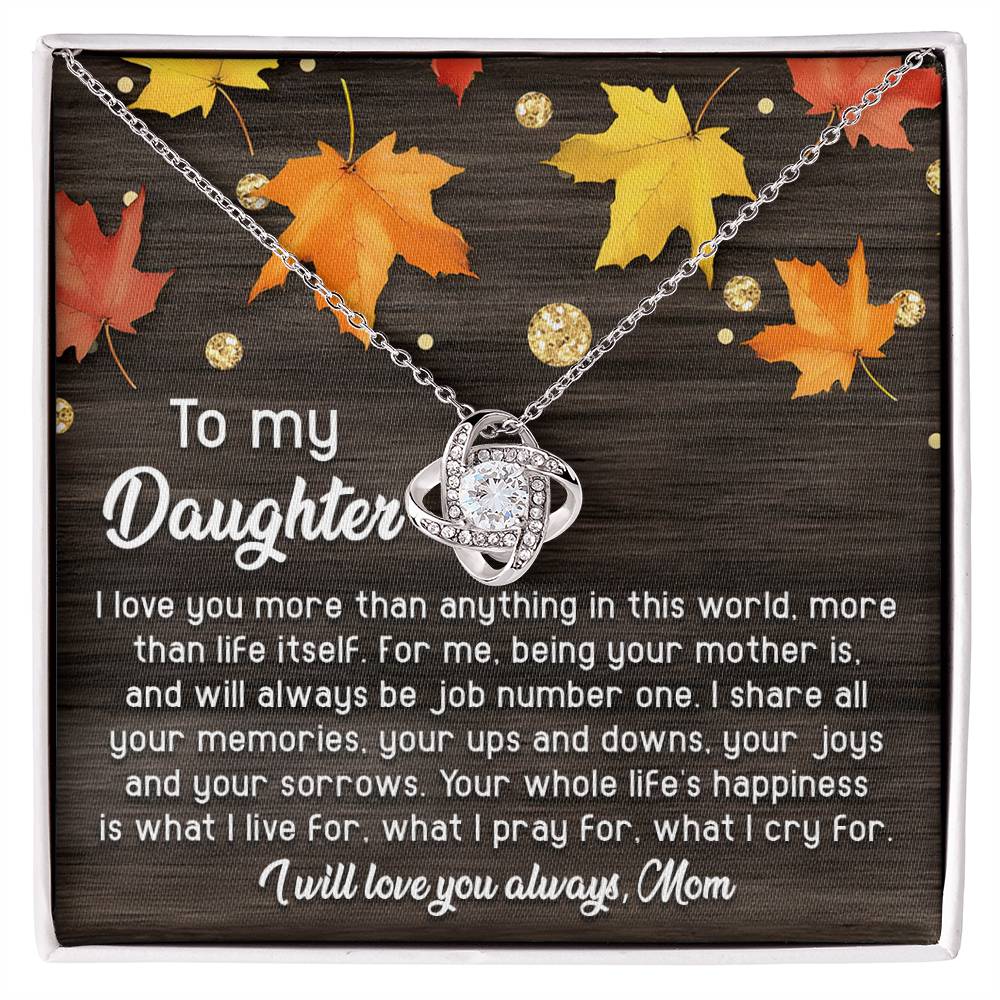 Daughter - Job Number One - Love Knot Necklace