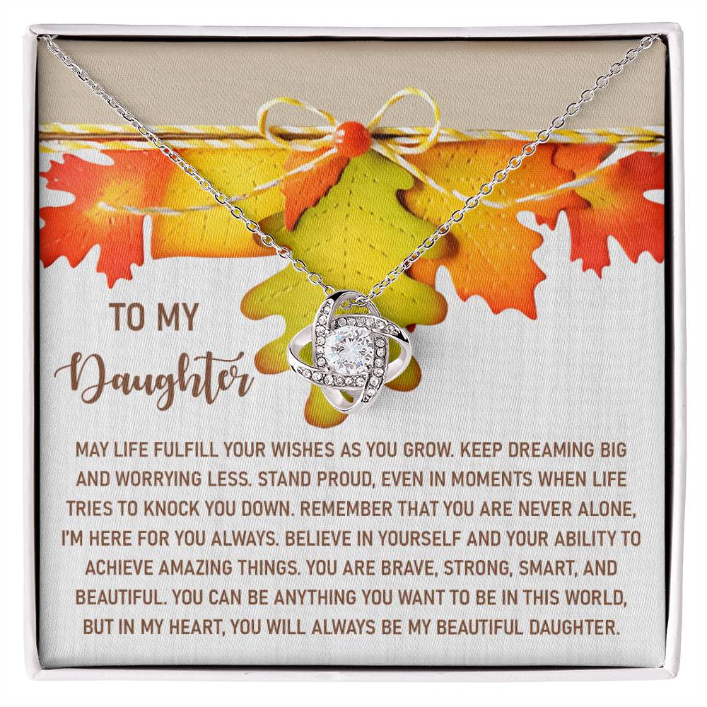 Daughter - For You Always - Love Knot Necklace