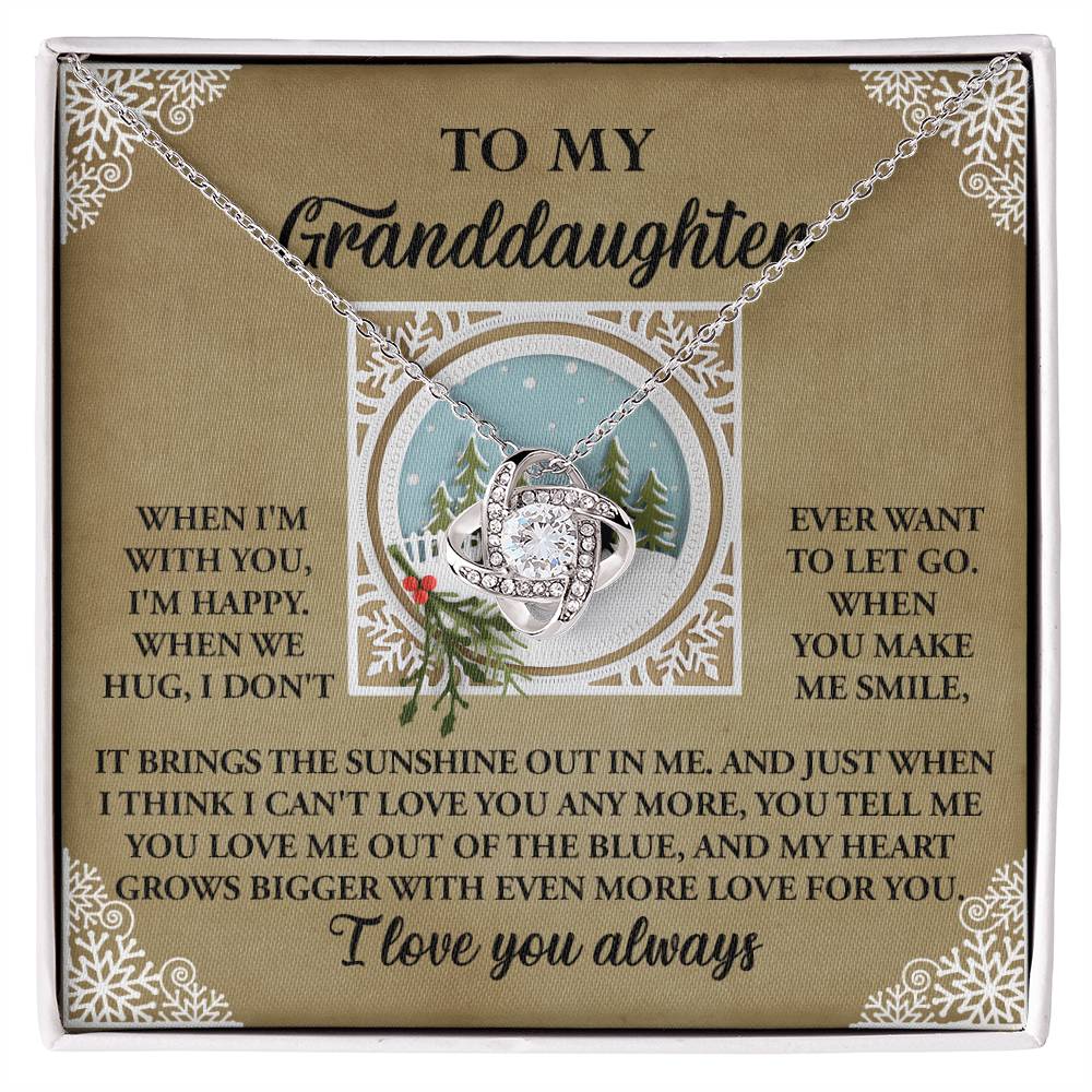 Granddaughter - Grows Bigger - Love Knot Necklace
