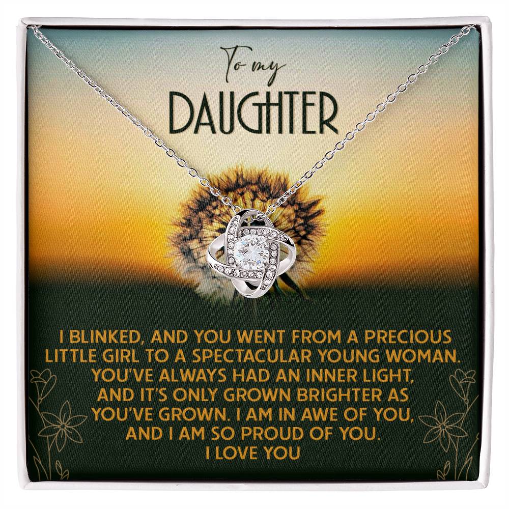 Daughter - Grown Brighter - Love Knot Necklace