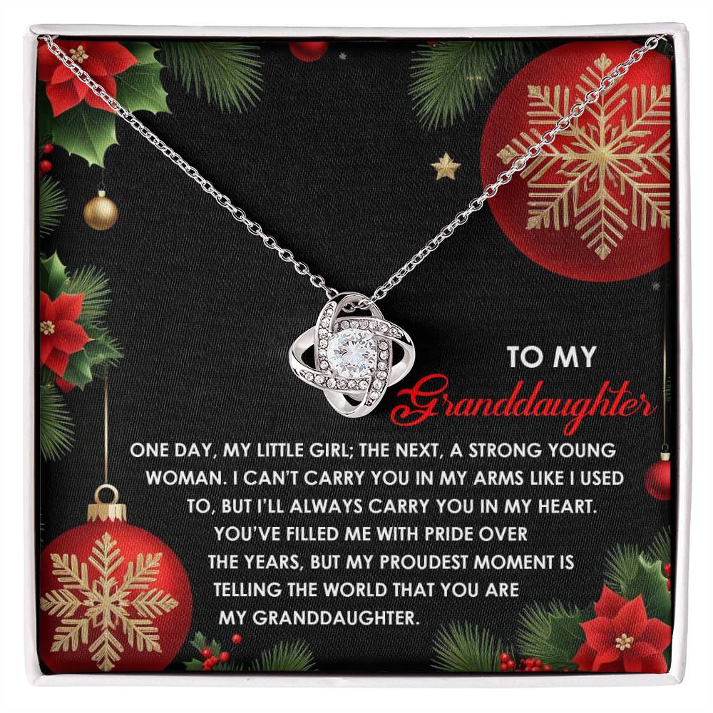 Granddaughter - Proudest Moment - Love Knot Necklace