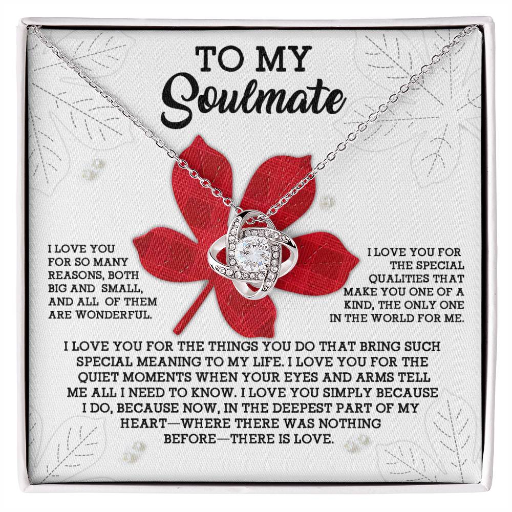 Soulmate - There Is Love - Love Knot Necklace