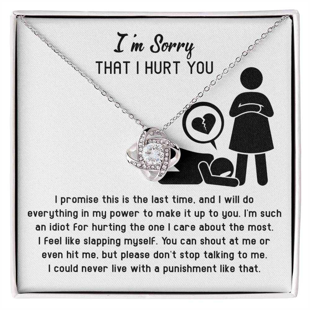 Sorry - Stop Talking - Love Knot Necklace