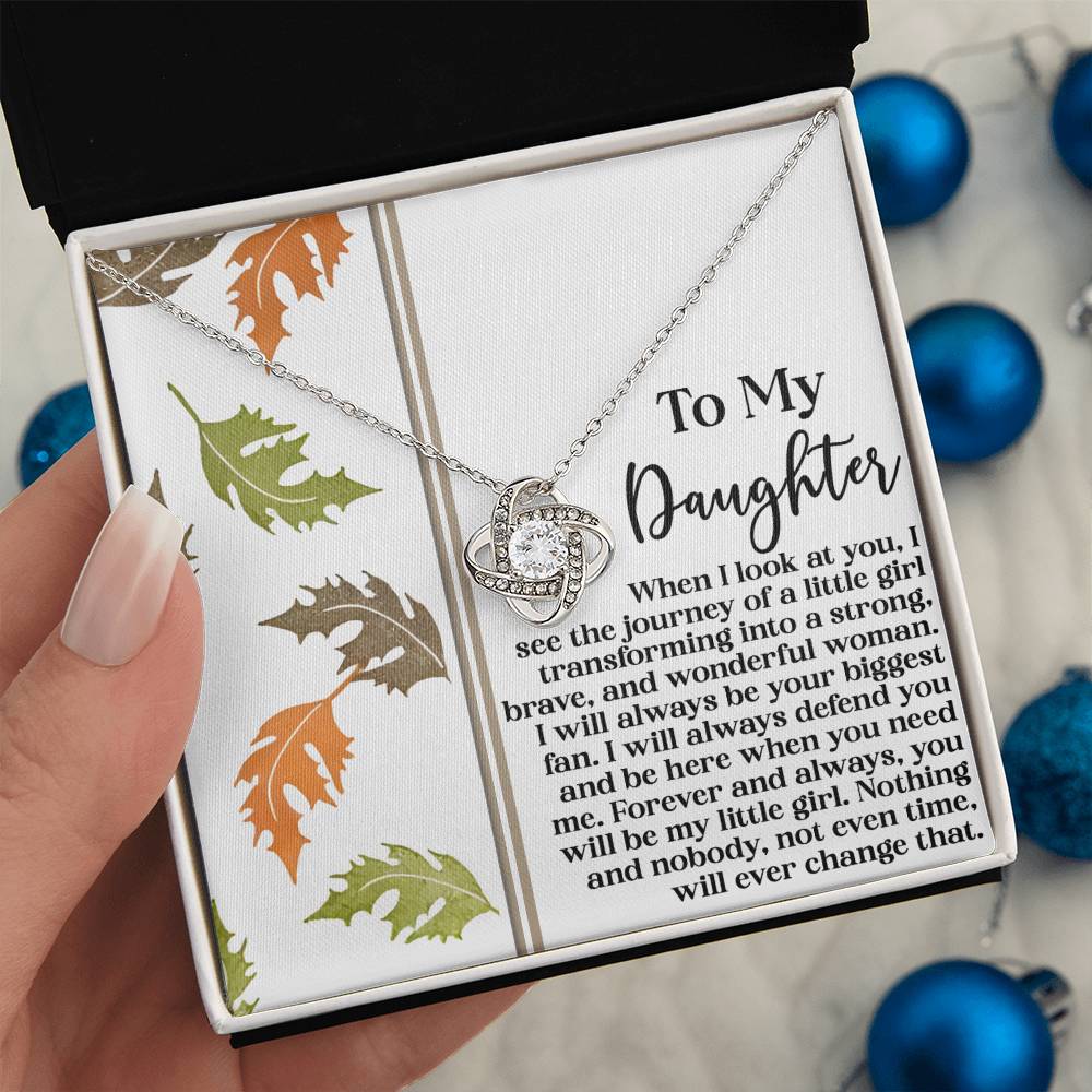 Daughter - Biggest Fan - Love Knot Necklace