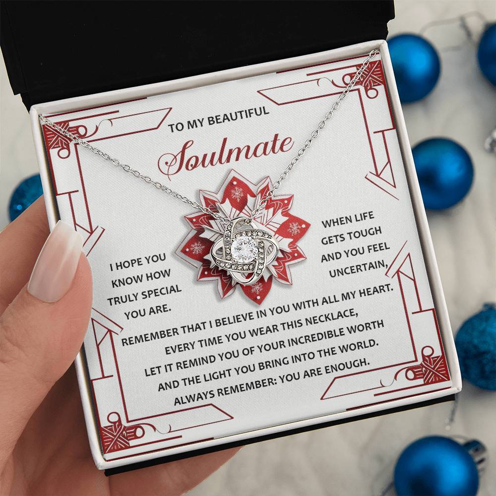 Soulmate - You Are Enough - Love Knot Necklace