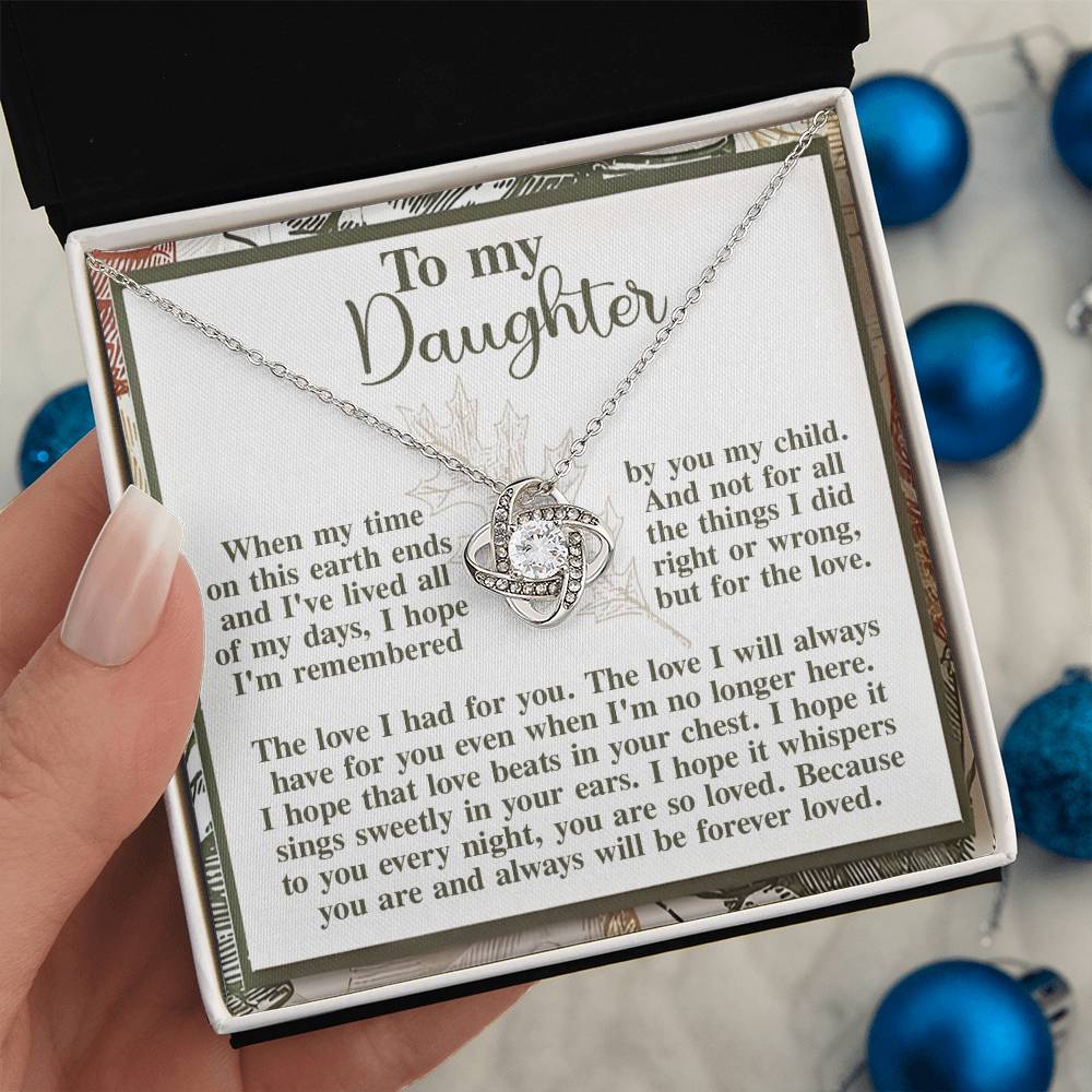 Daughter - In Your Ears - Love Knot Necklace