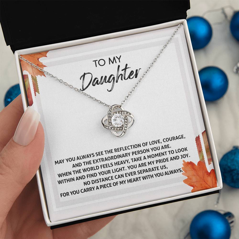 Daughter - Find Your Light - Love Knot Necklace