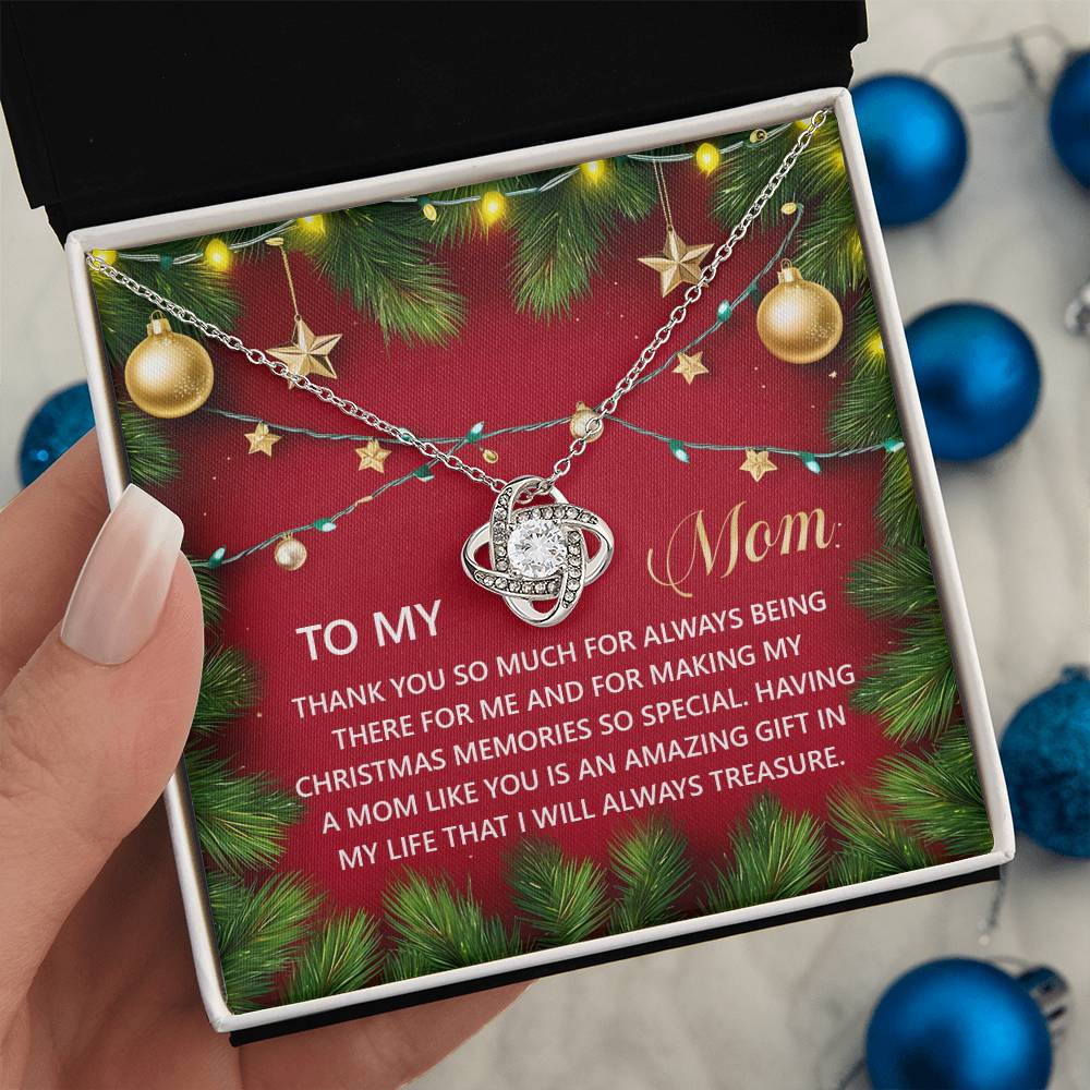 Mom - Christmas Memories - Love Knot Necklace