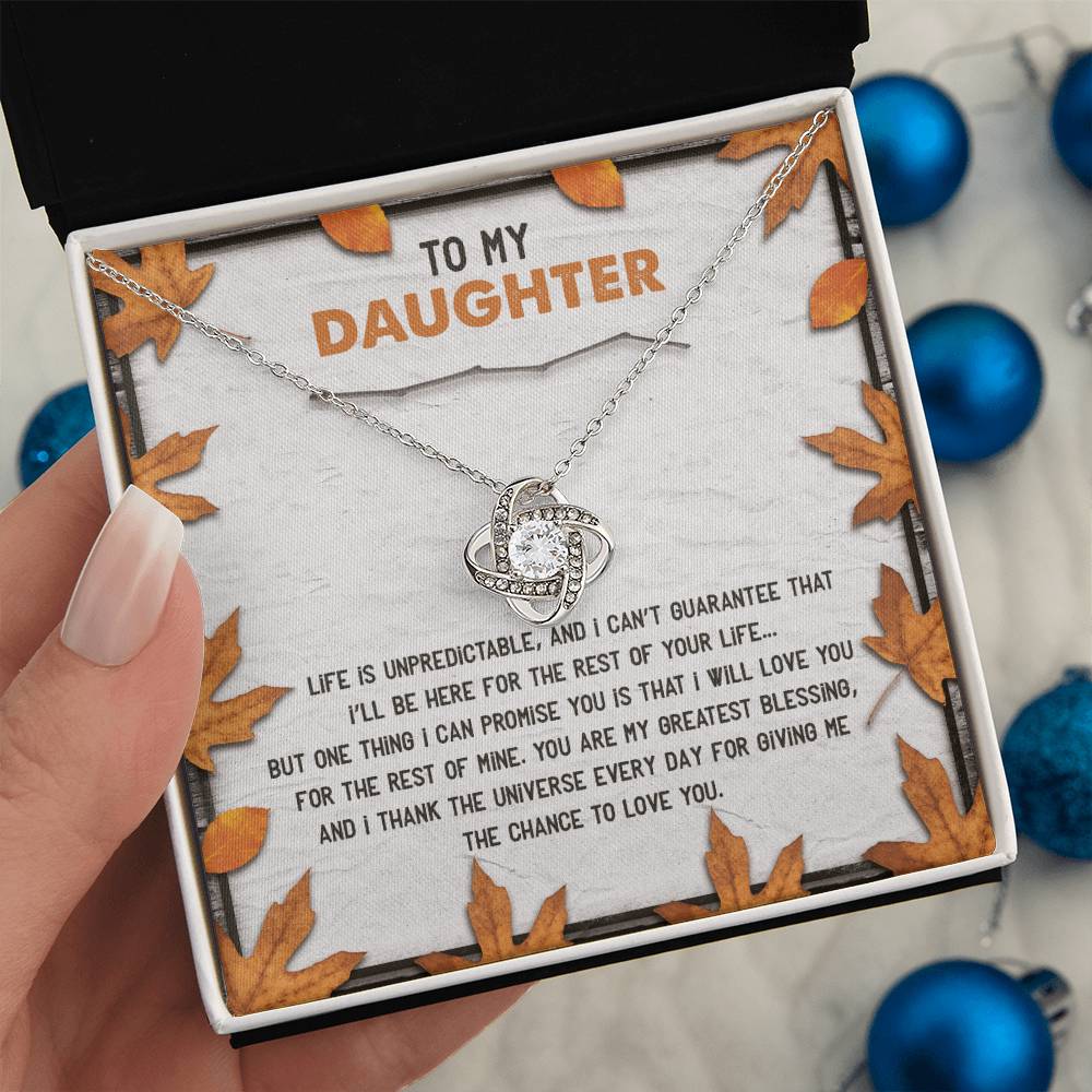 Daughter - My Greatest Blessing - Love Knot Necklace