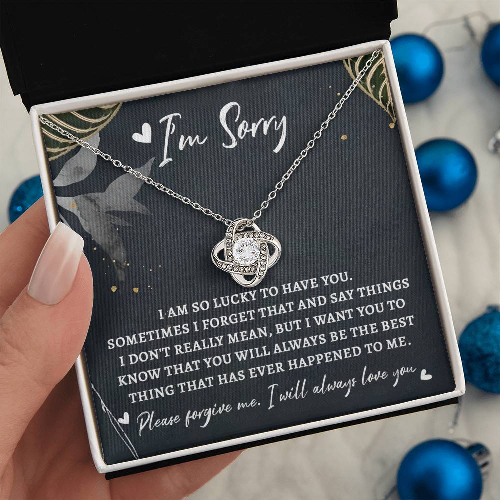 Sorry - The Best Thing - Love Knot Necklace