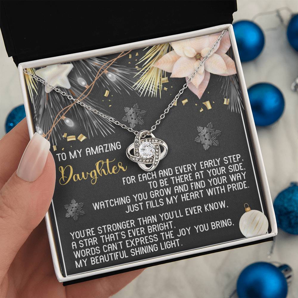 Daughter - Shining Light - Love Knot Necklace