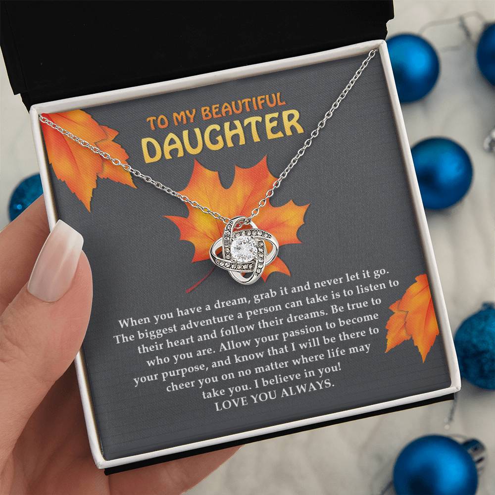 Daughter - To Their Heart - Love Knot Necklace
