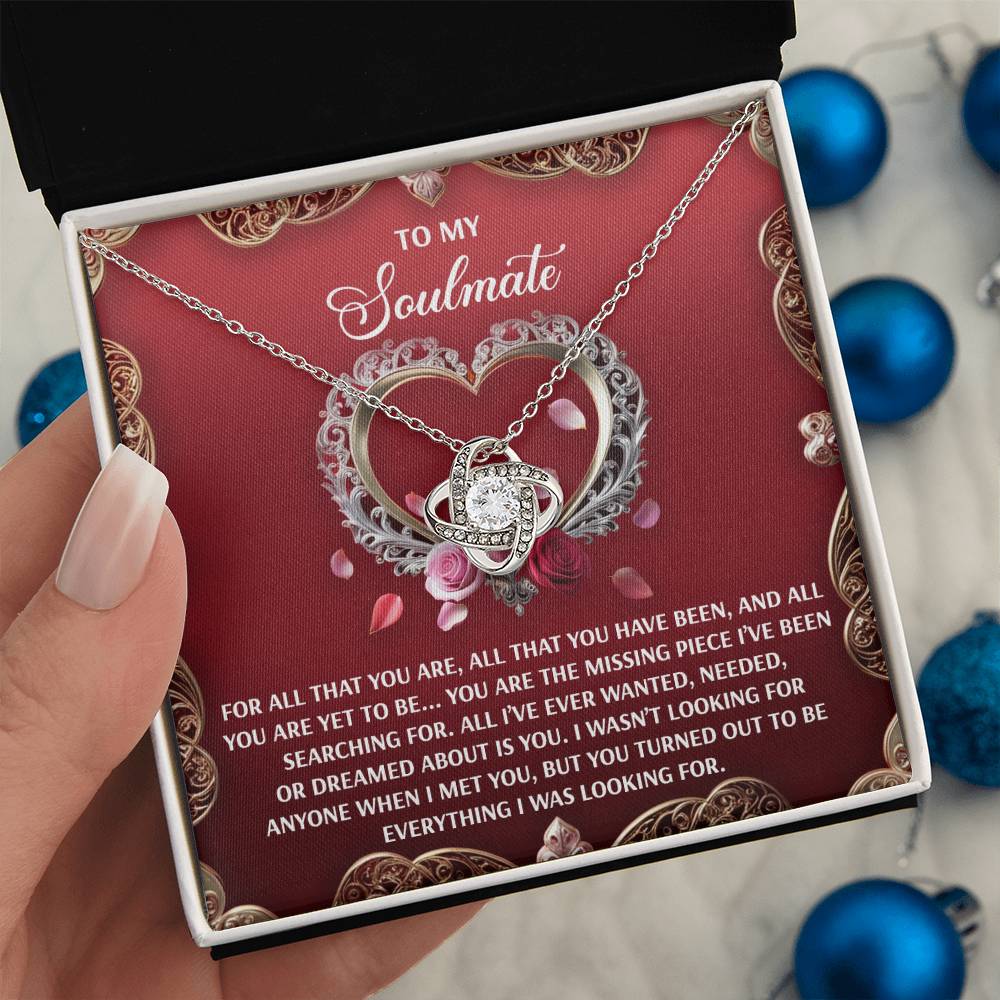 Soulmate - I Met You - Love Knot Necklace