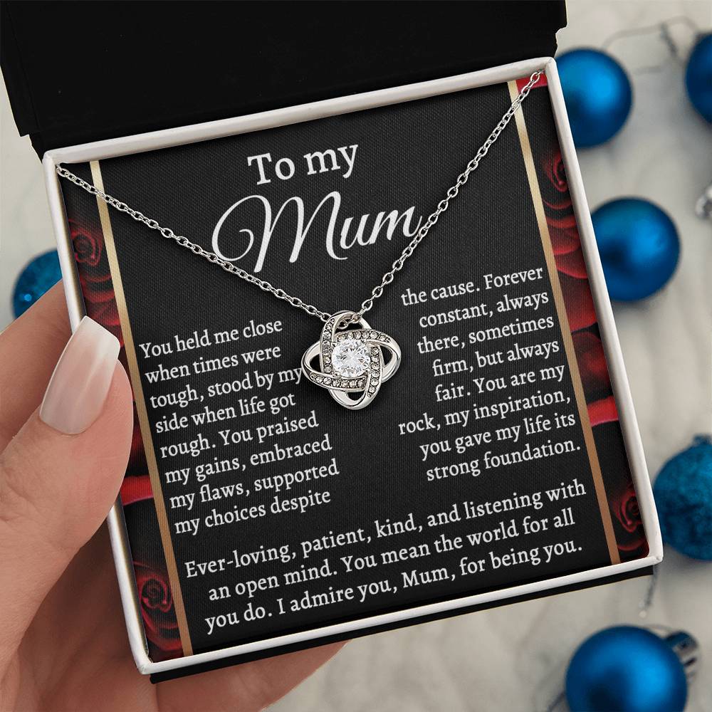 Mom - By My Side - Love Knot Necklace