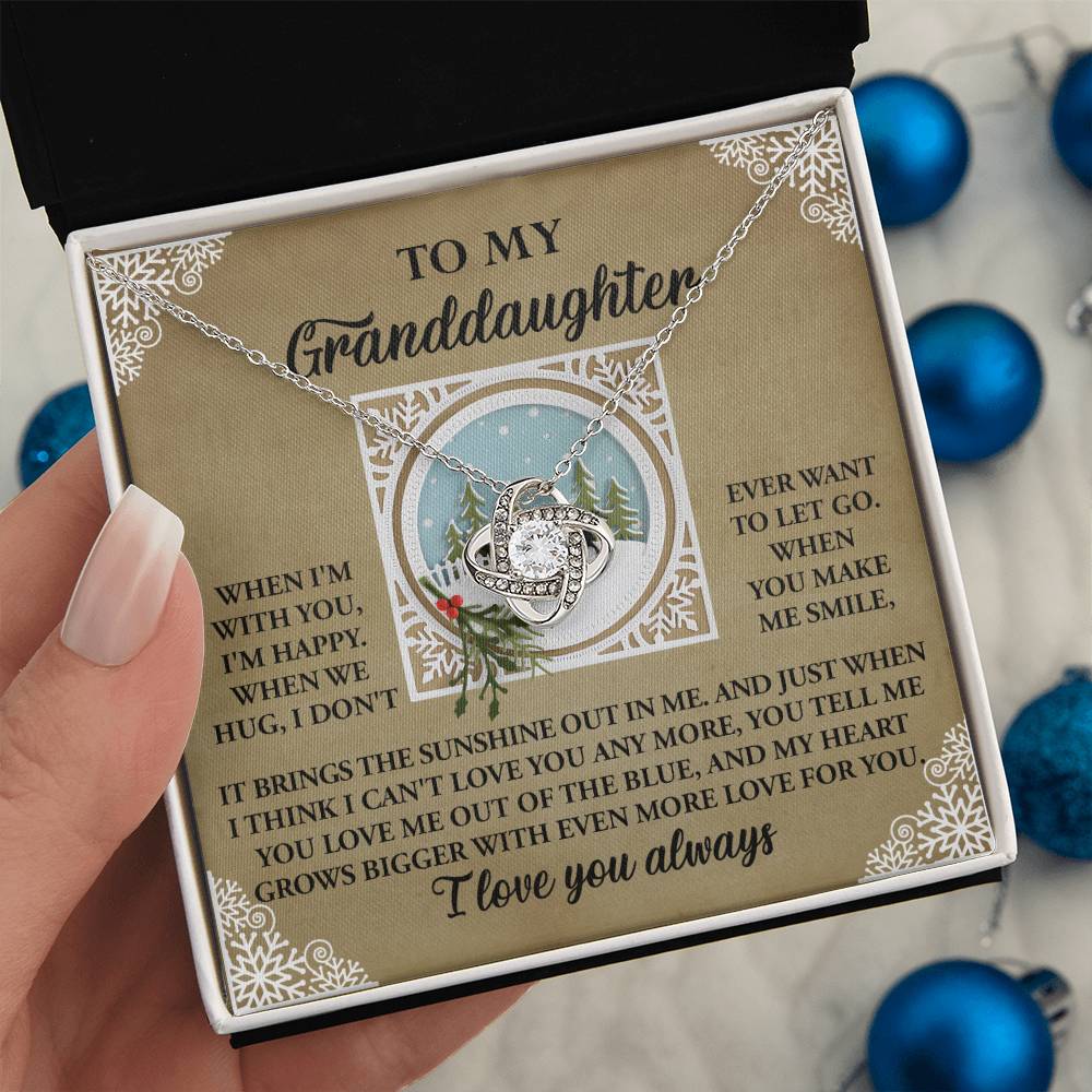 Granddaughter - Grows Bigger - Love Knot Necklace