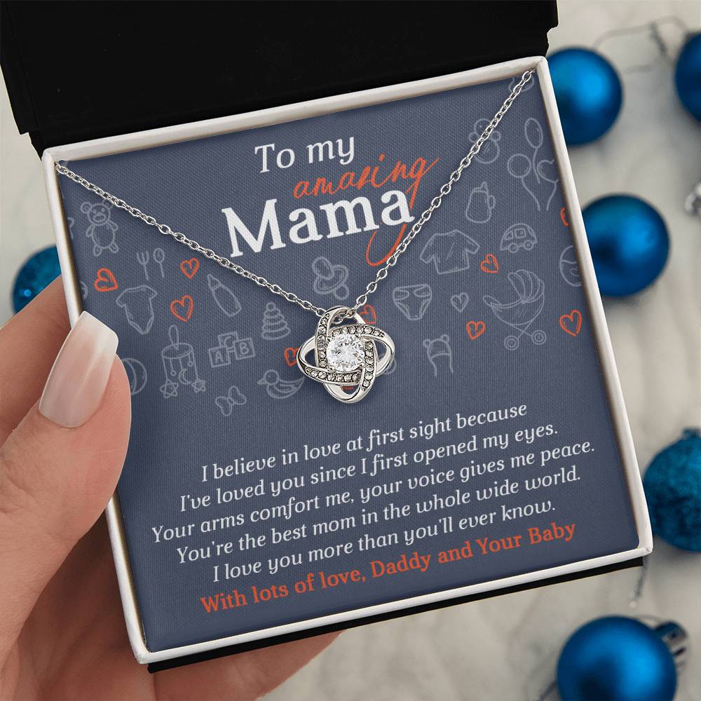 Mom To Be - At First Sight - Love Knot Necklace