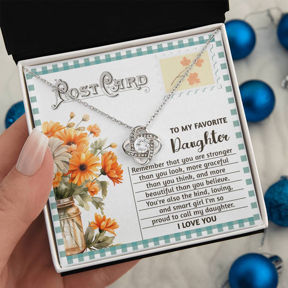 Daughter - Smart Girl - Love Knot Necklace