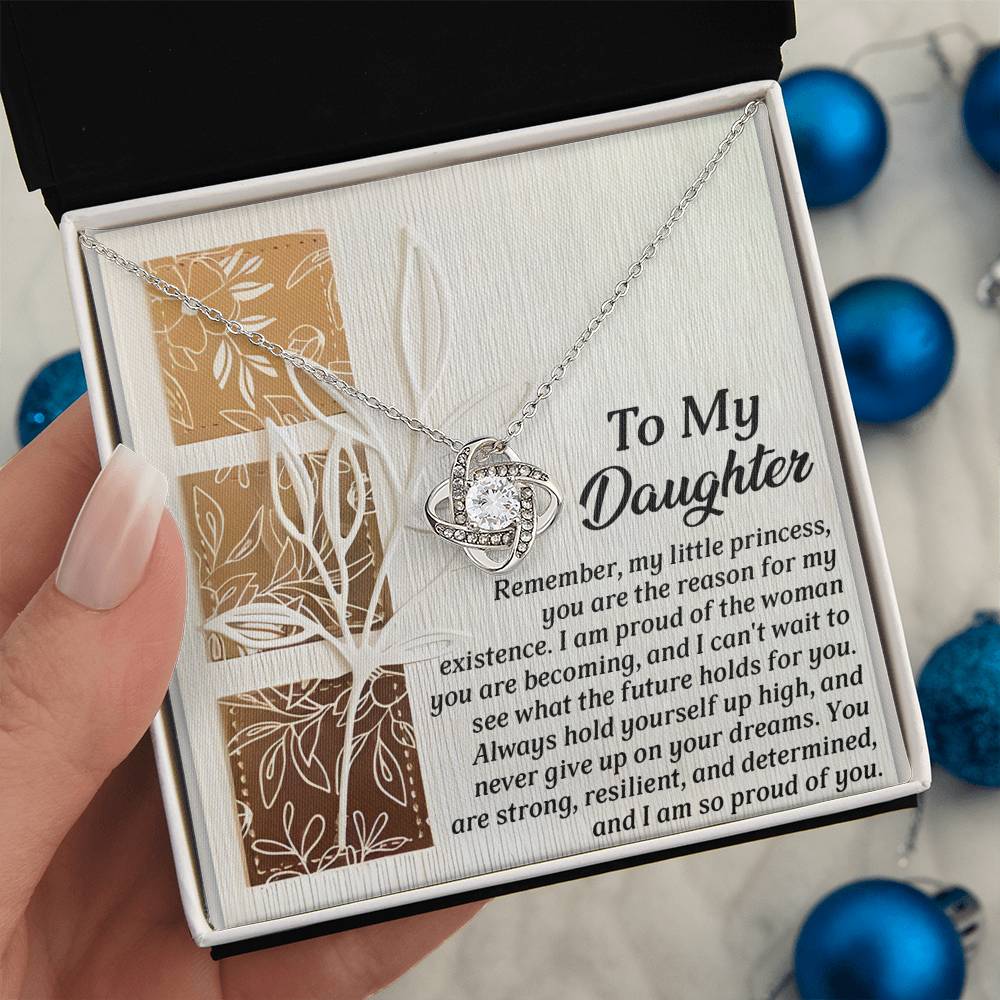 Daughter - Holds For You - Love Knot Necklace