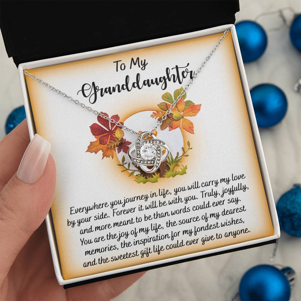 Granddaughter - By Your Side - Love Knot Necklace