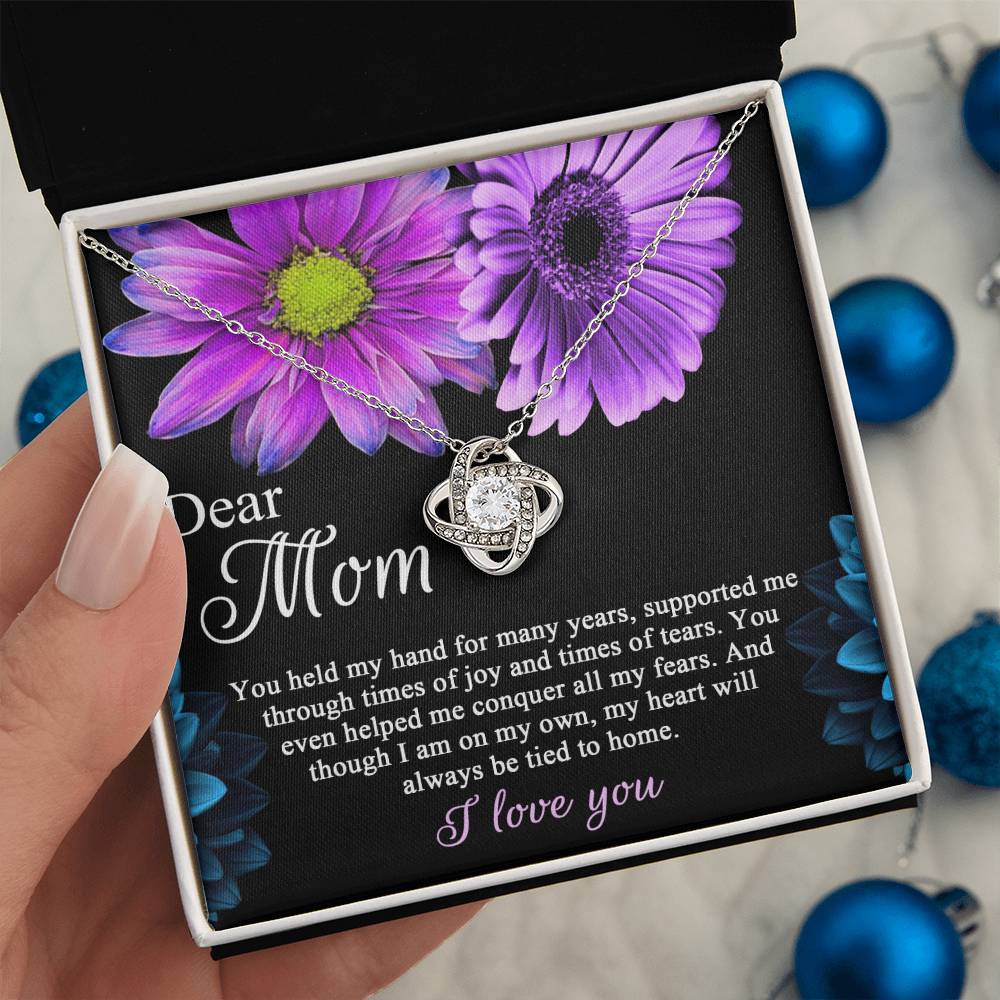 Mom - Held My Hand - Love Knot Necklace