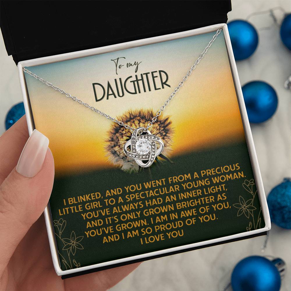 Daughter - Grown Brighter - Love Knot Necklace