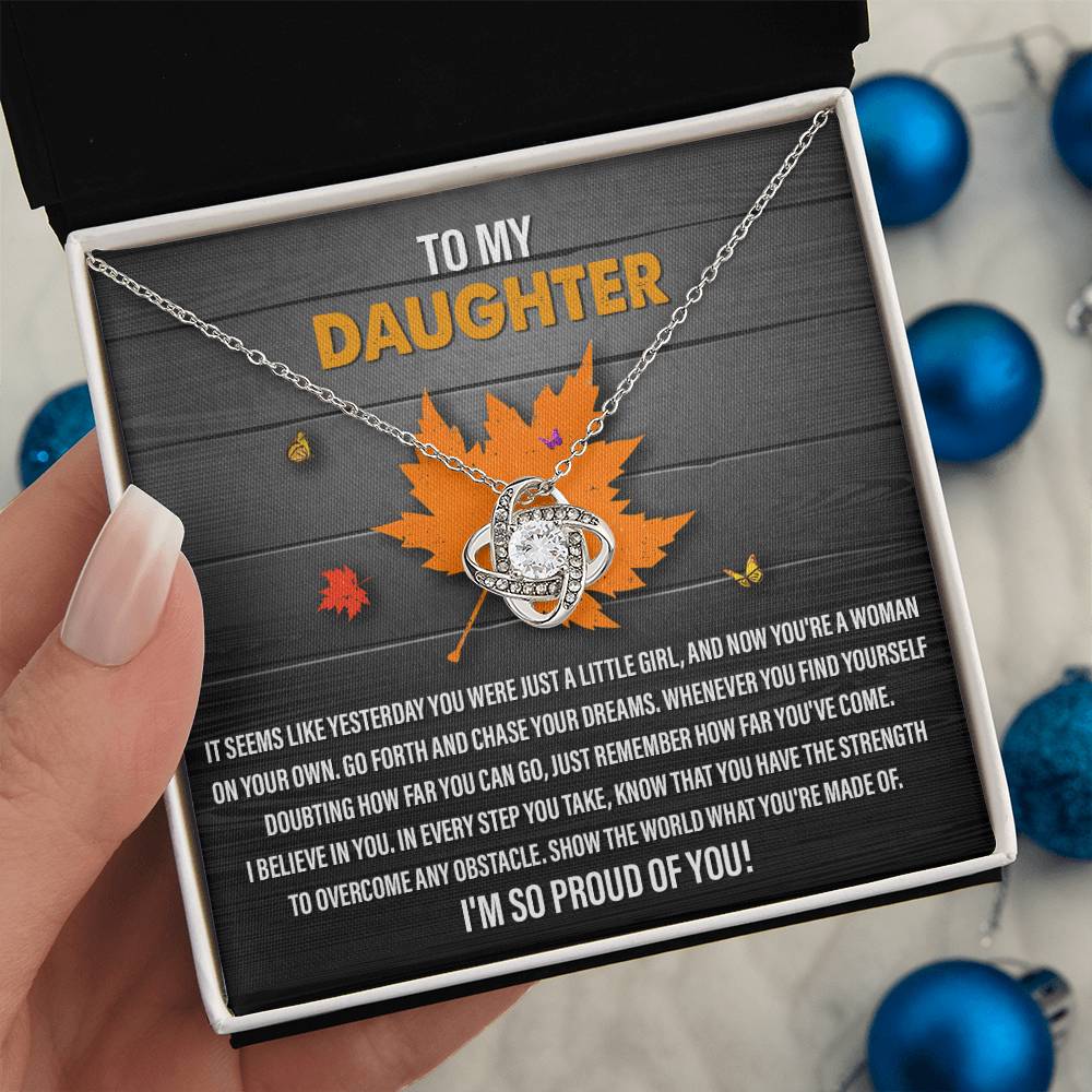 Daughter - You Can Go - Love Knot Necklace