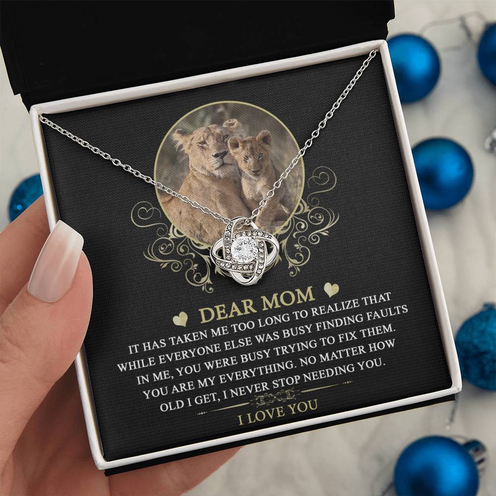Mom - My Everything - Love Knot Necklace