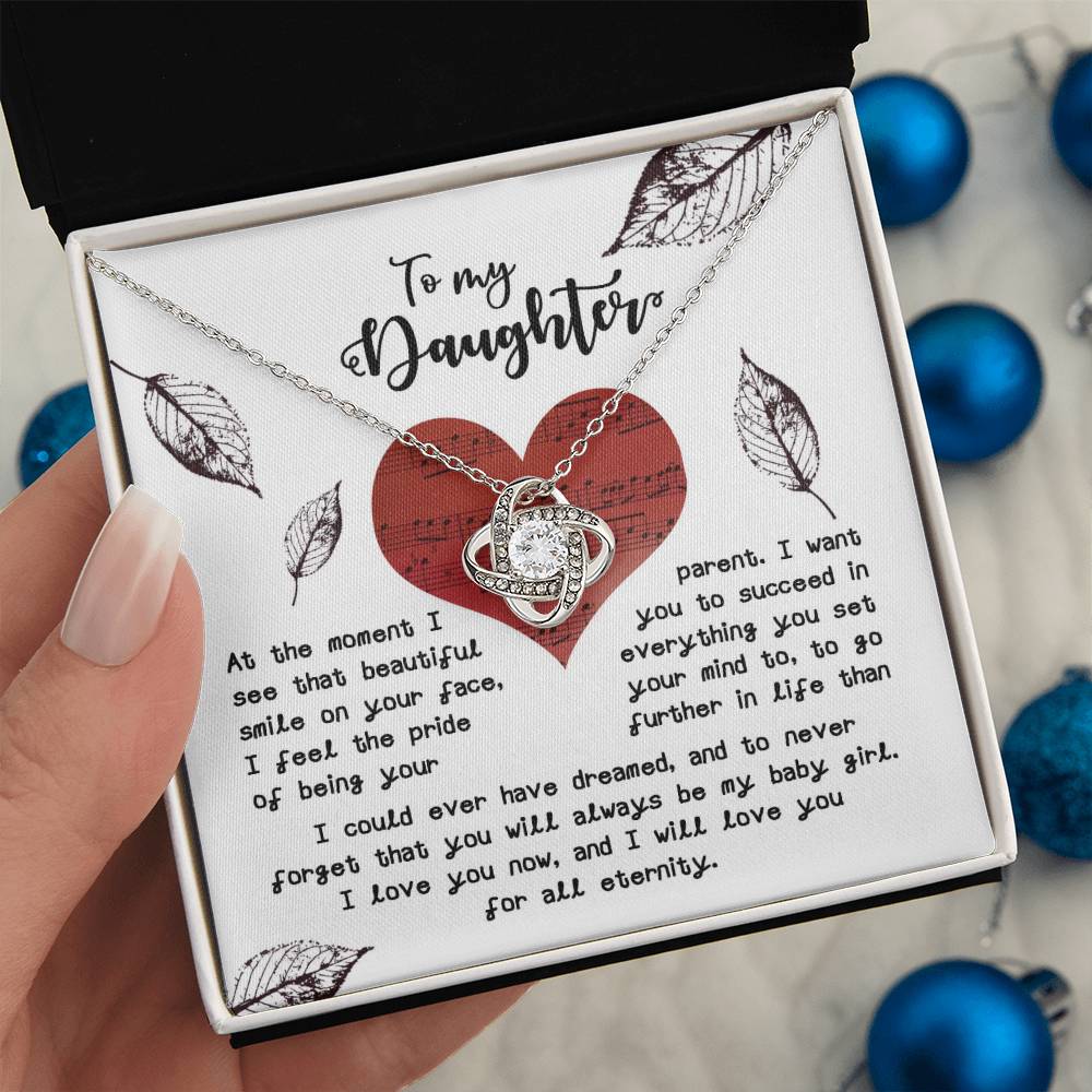 Daughter - On Your Face - Love Knot Necklace