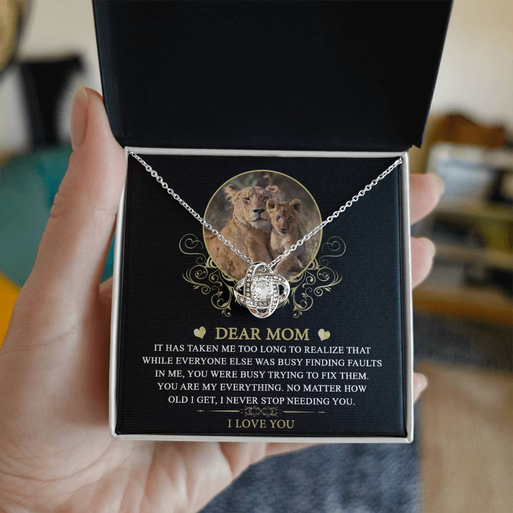 Mom - My Everything - Love Knot Necklace