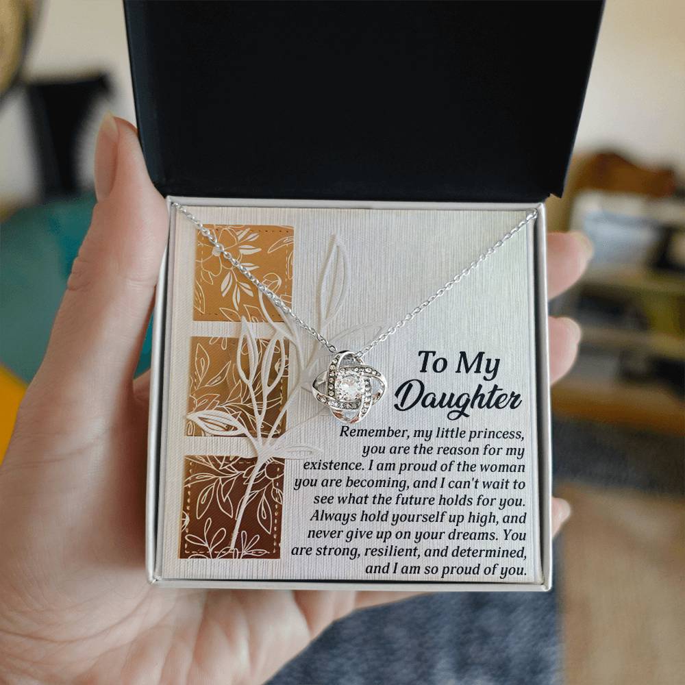 Daughter - Holds For You - Love Knot Necklace