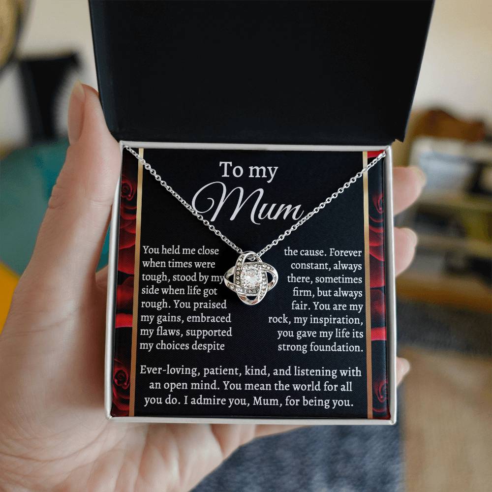 Mom - By My Side - Love Knot Necklace