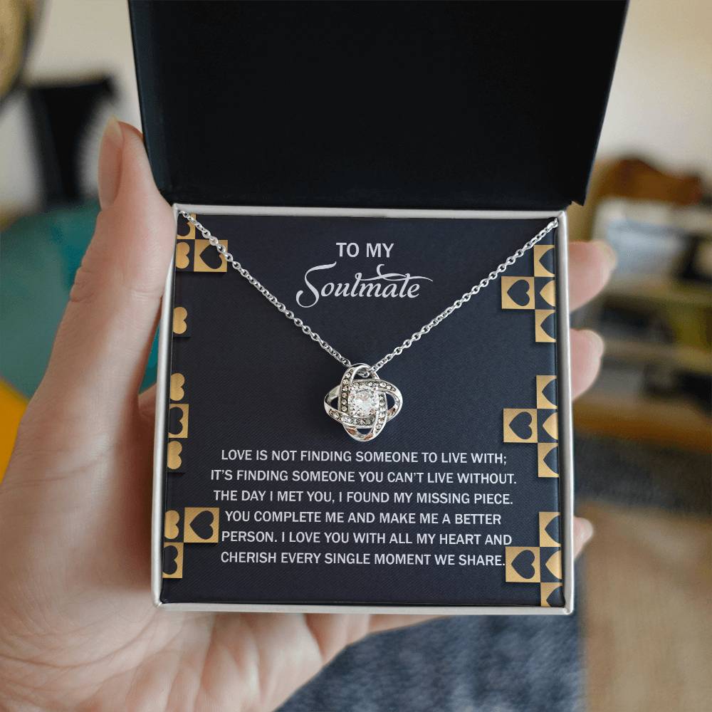 Soulmate - Missing Piece - Love Knot Necklace