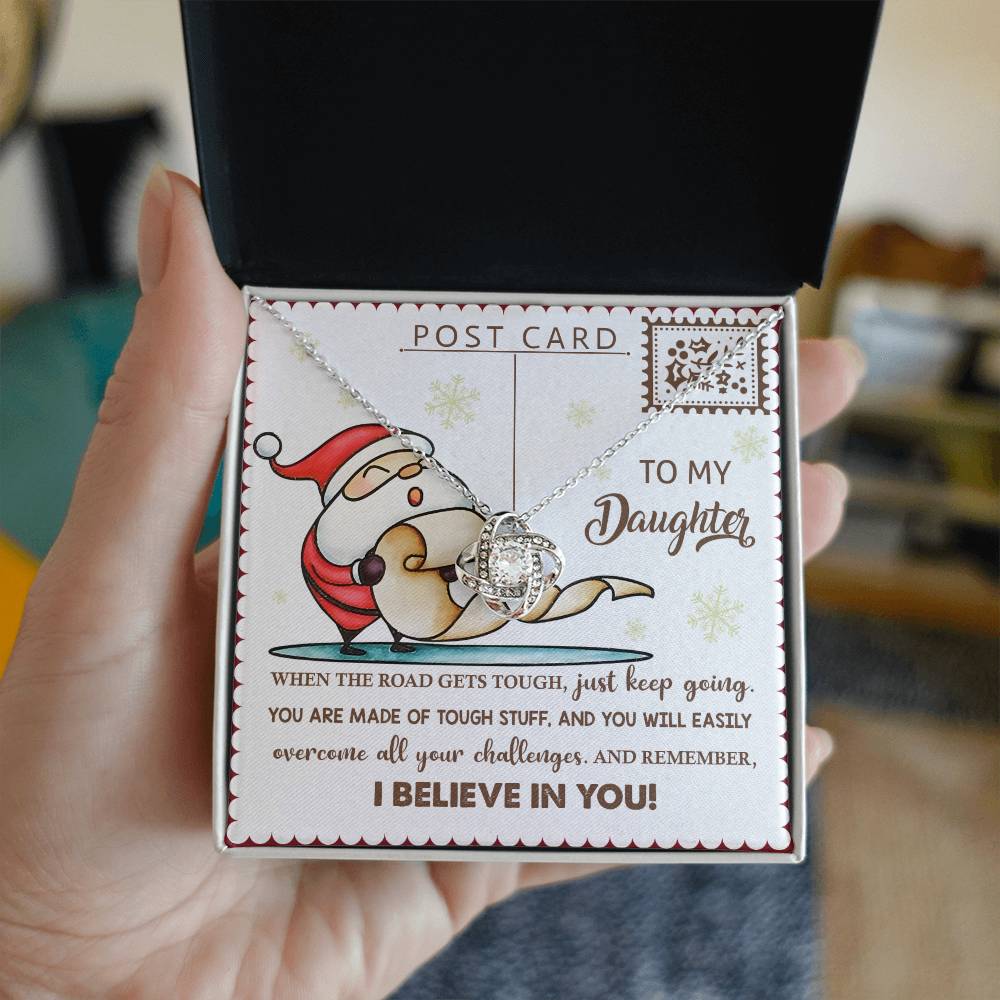 Daughter - Keep Going - Love Knot Necklace
