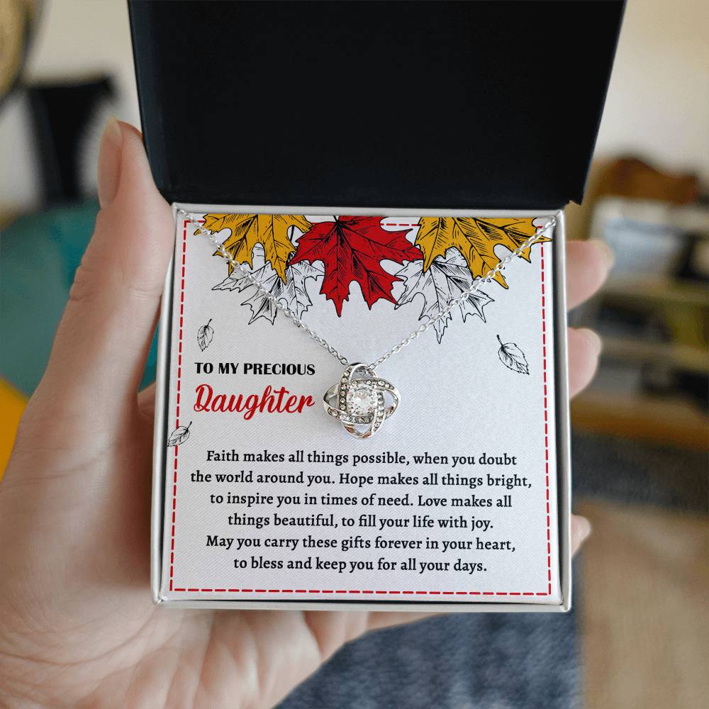 Daughter - Fill Your Life - Love Knot Necklace