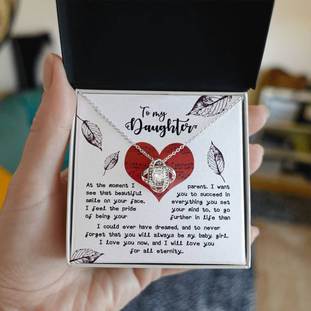 Daughter - On Your Face - Love Knot Necklace