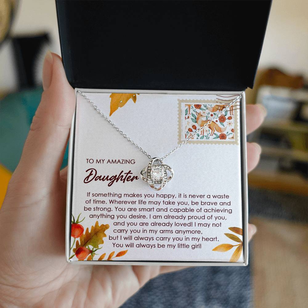 Daughter - Makes You Happy - Love Knot Necklace