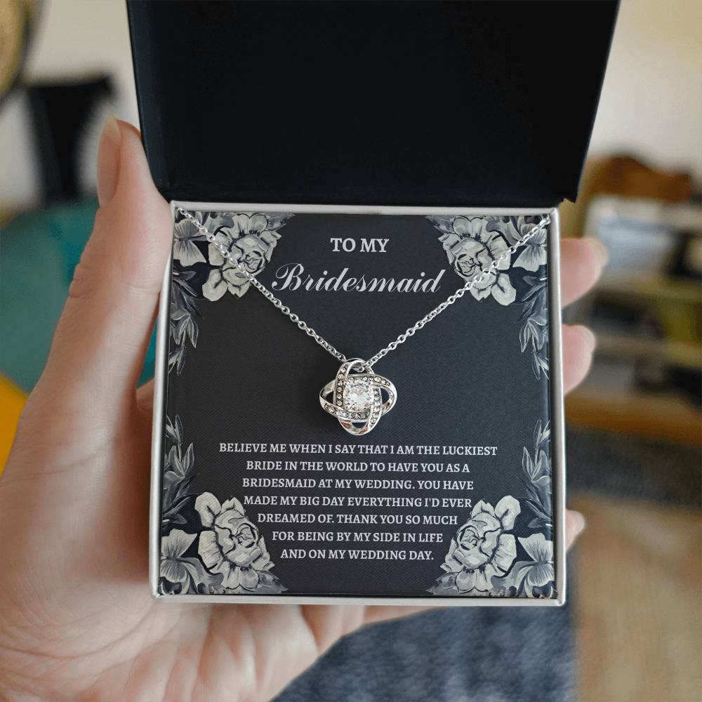 Dama de honor - La novia más afortunada - Collar con nudo de amor