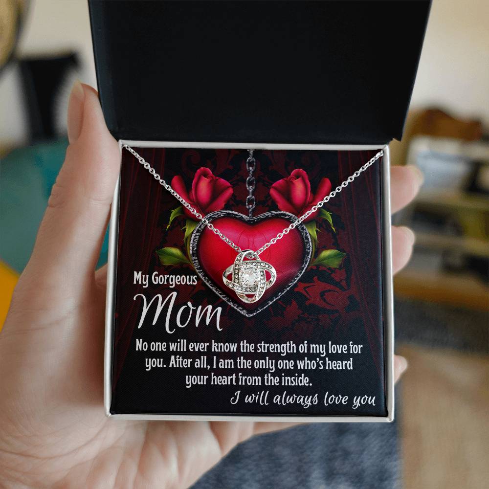 Mom - Heard Your Heart - Love Knot Necklace