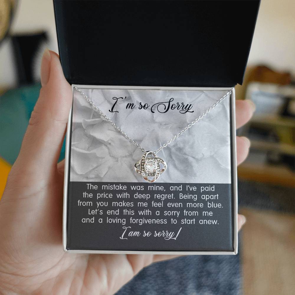 Sorry - With Deep Regret - Love Knot Necklace
