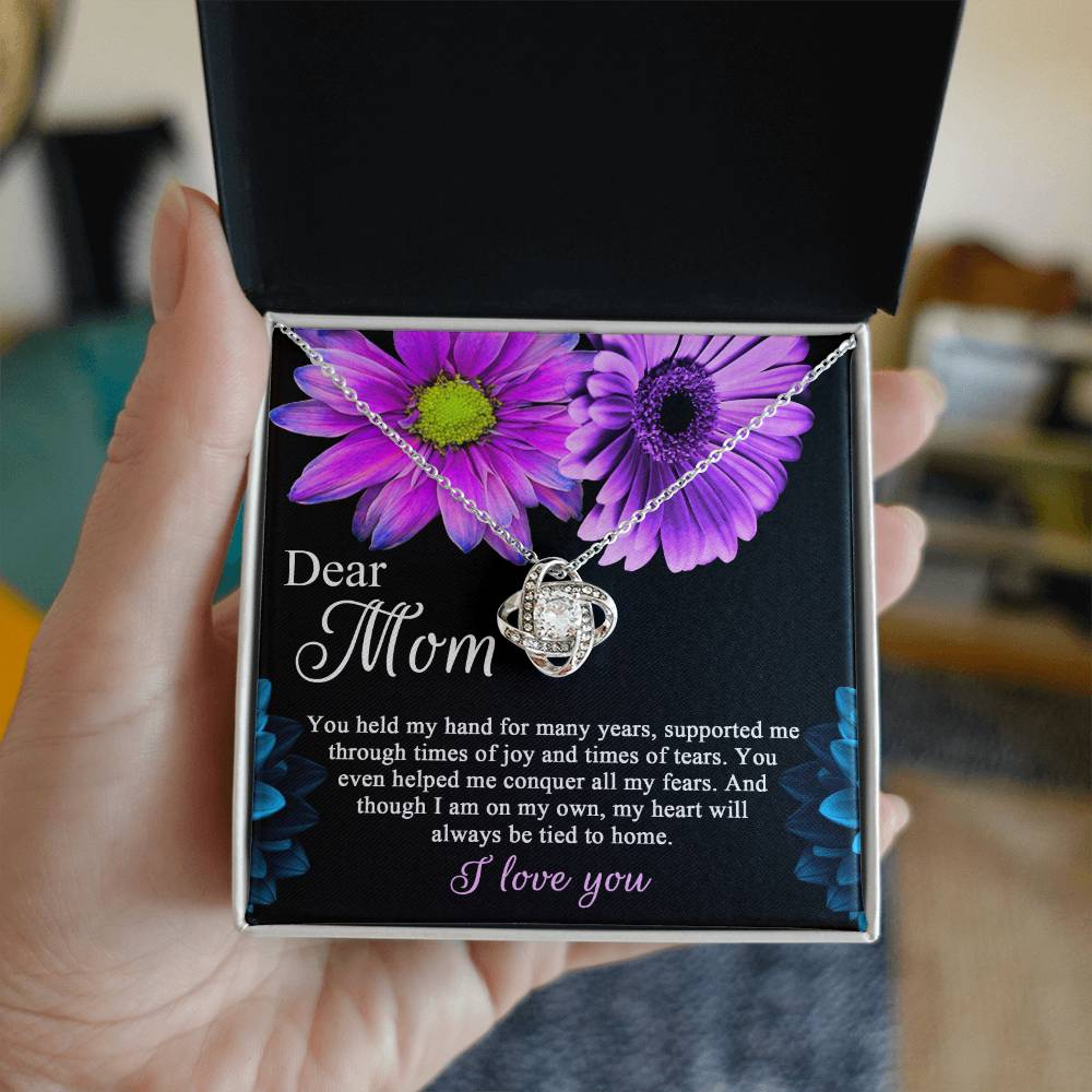 Mom - Held My Hand - Love Knot Necklace