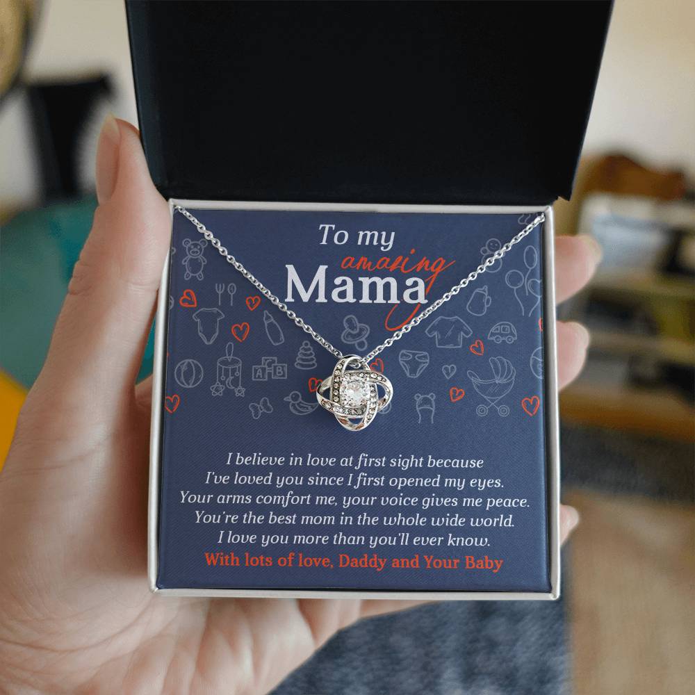 Mom To Be - At First Sight - Love Knot Necklace