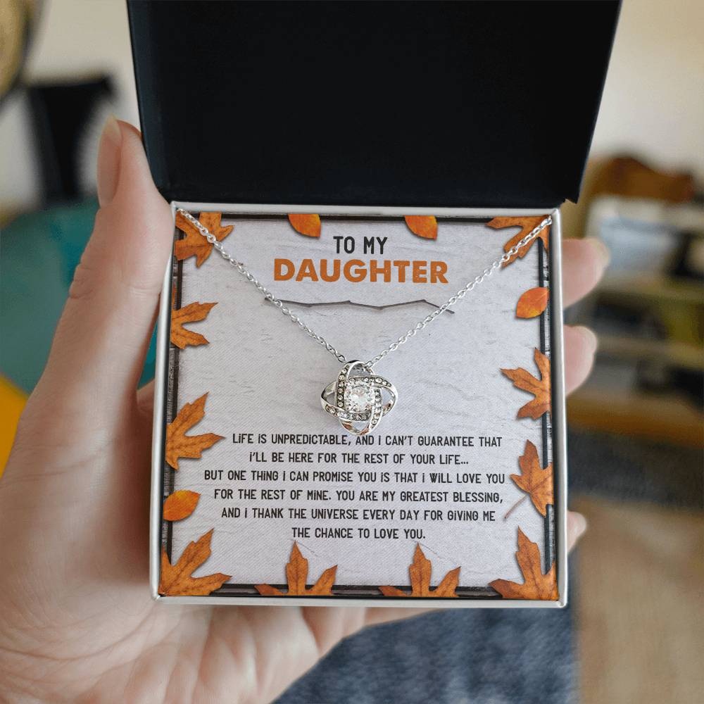 Daughter - My Greatest Blessing - Love Knot Necklace