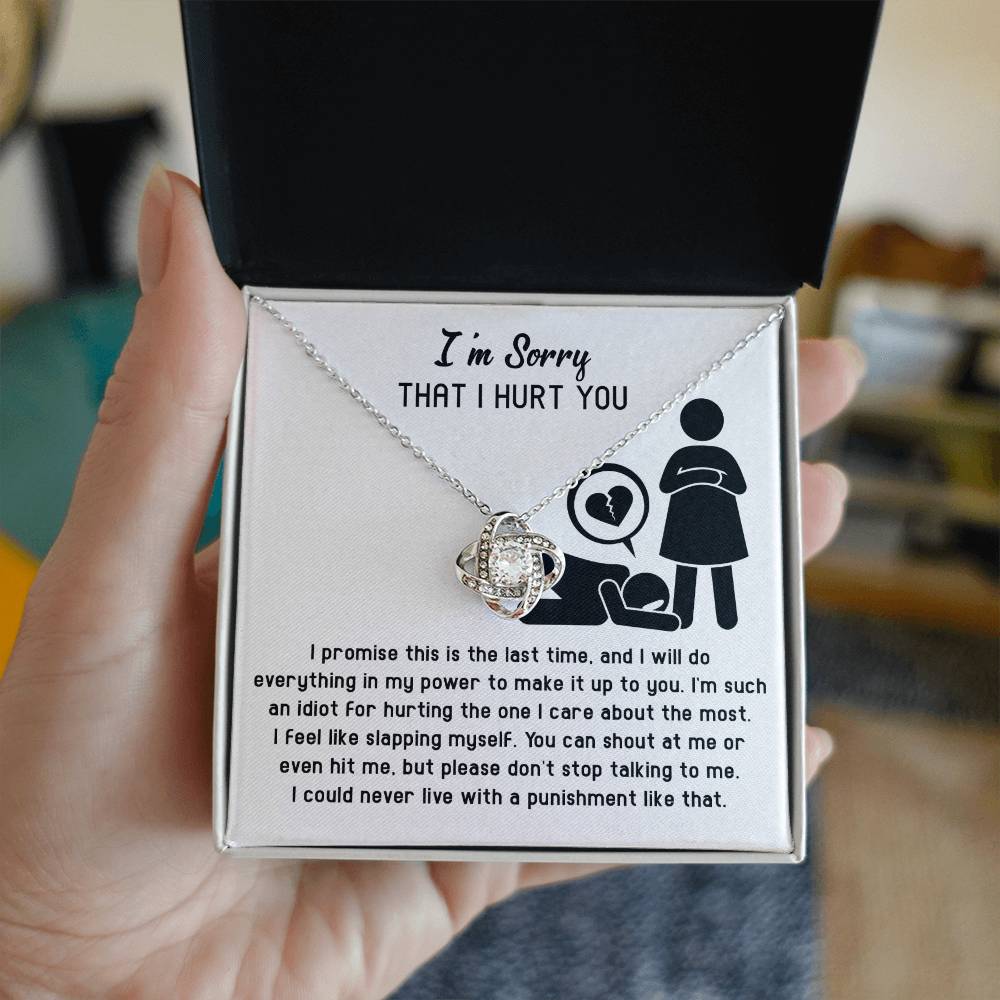 Sorry - Stop Talking - Love Knot Necklace