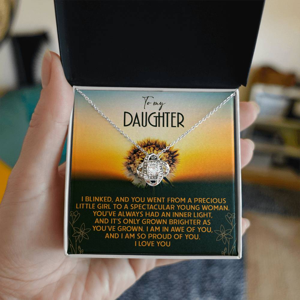 Daughter - Grown Brighter - Love Knot Necklace