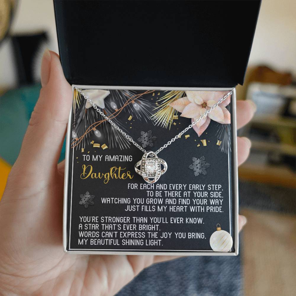 Daughter - Shining Light - Love Knot Necklace