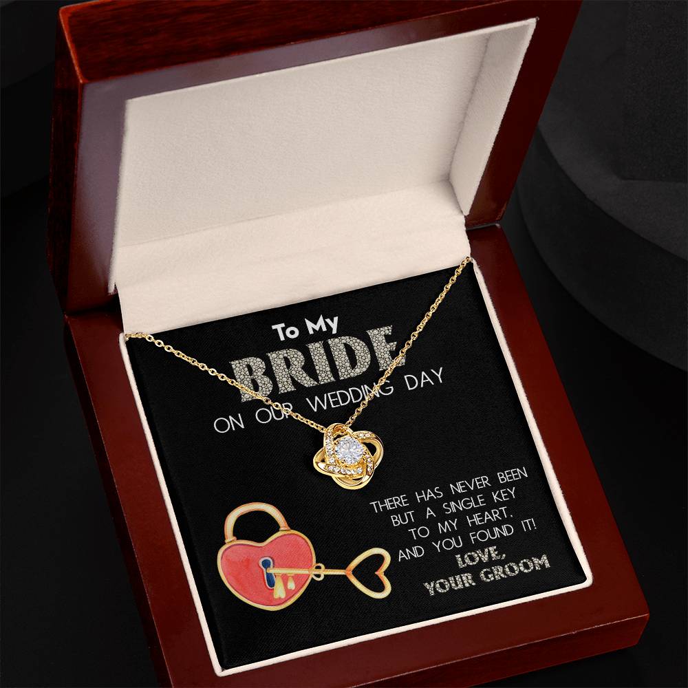 Novia - Una sola llave - Collar de nudo de amor