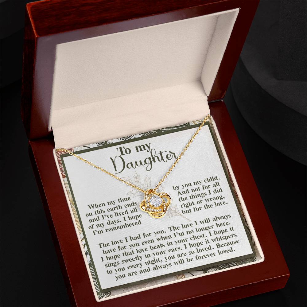 Daughter - In Your Ears - Love Knot Necklace
